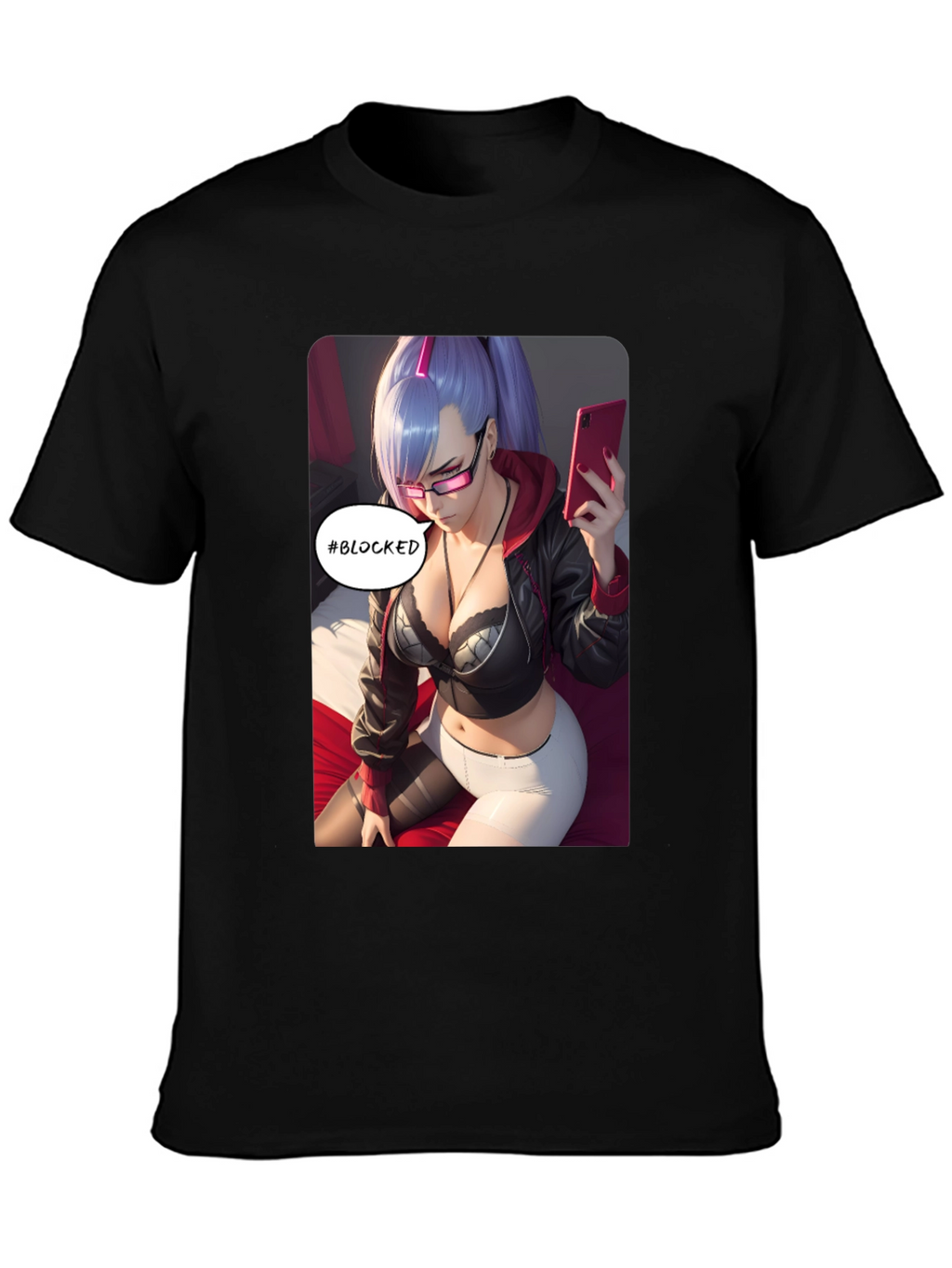 Anime Girl #Blocked T-Shirt