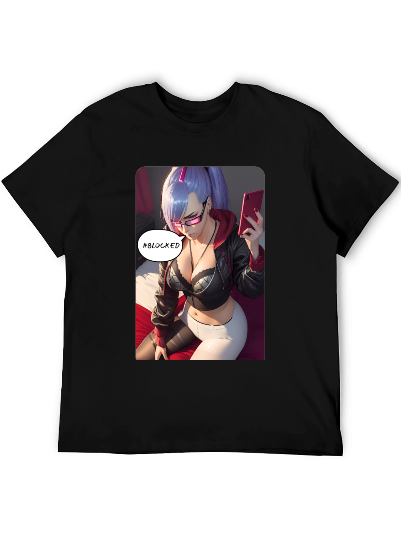 Anime Girl #Blocked T-Shirt