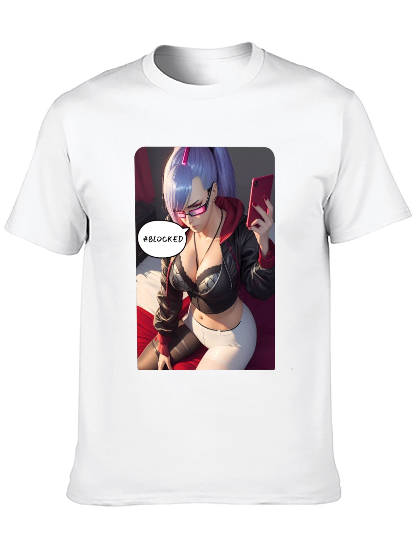 Anime Girl #Blocked T-Shirt