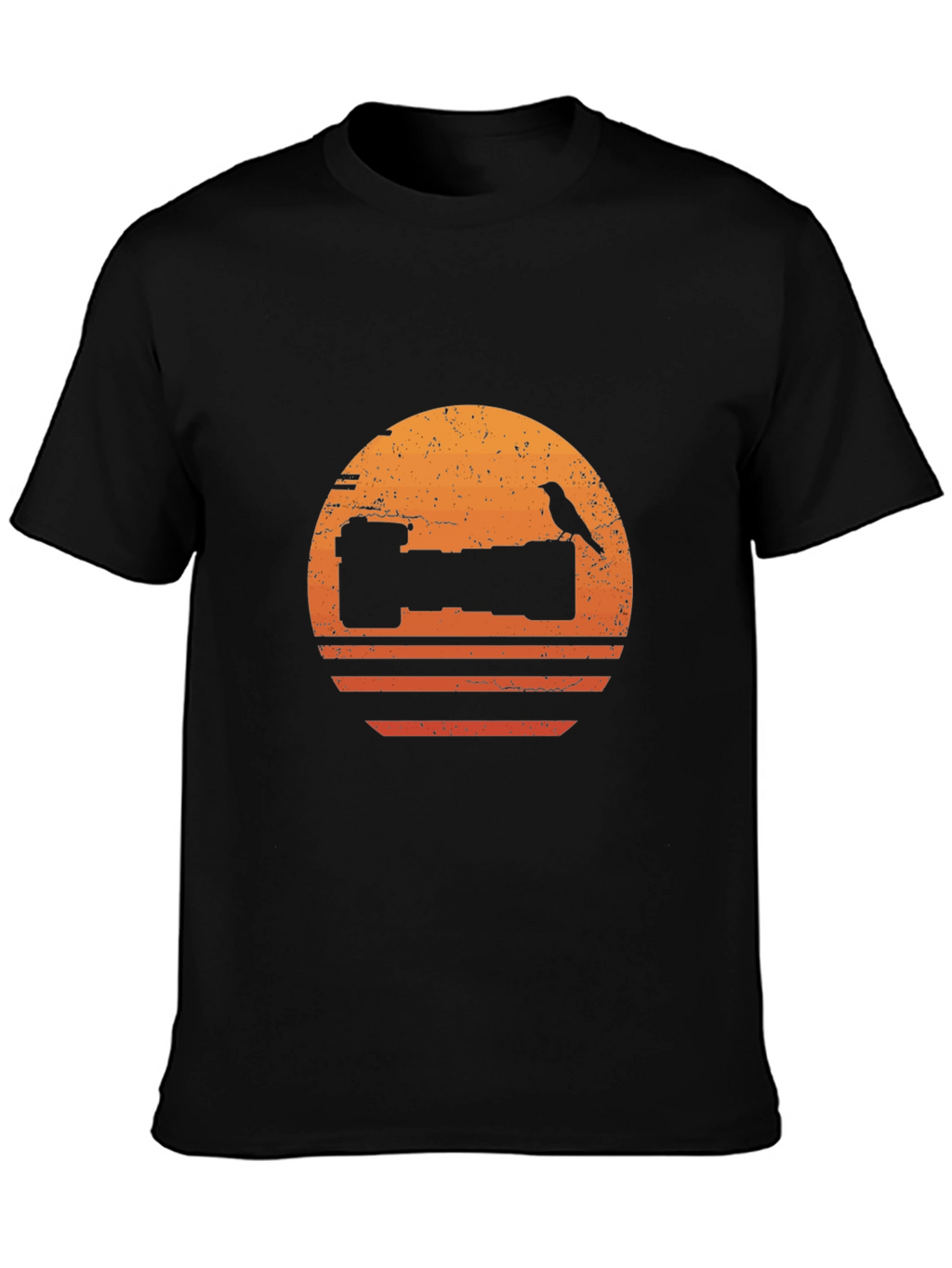 Camera Bird Sunset Graphic T-Shirt