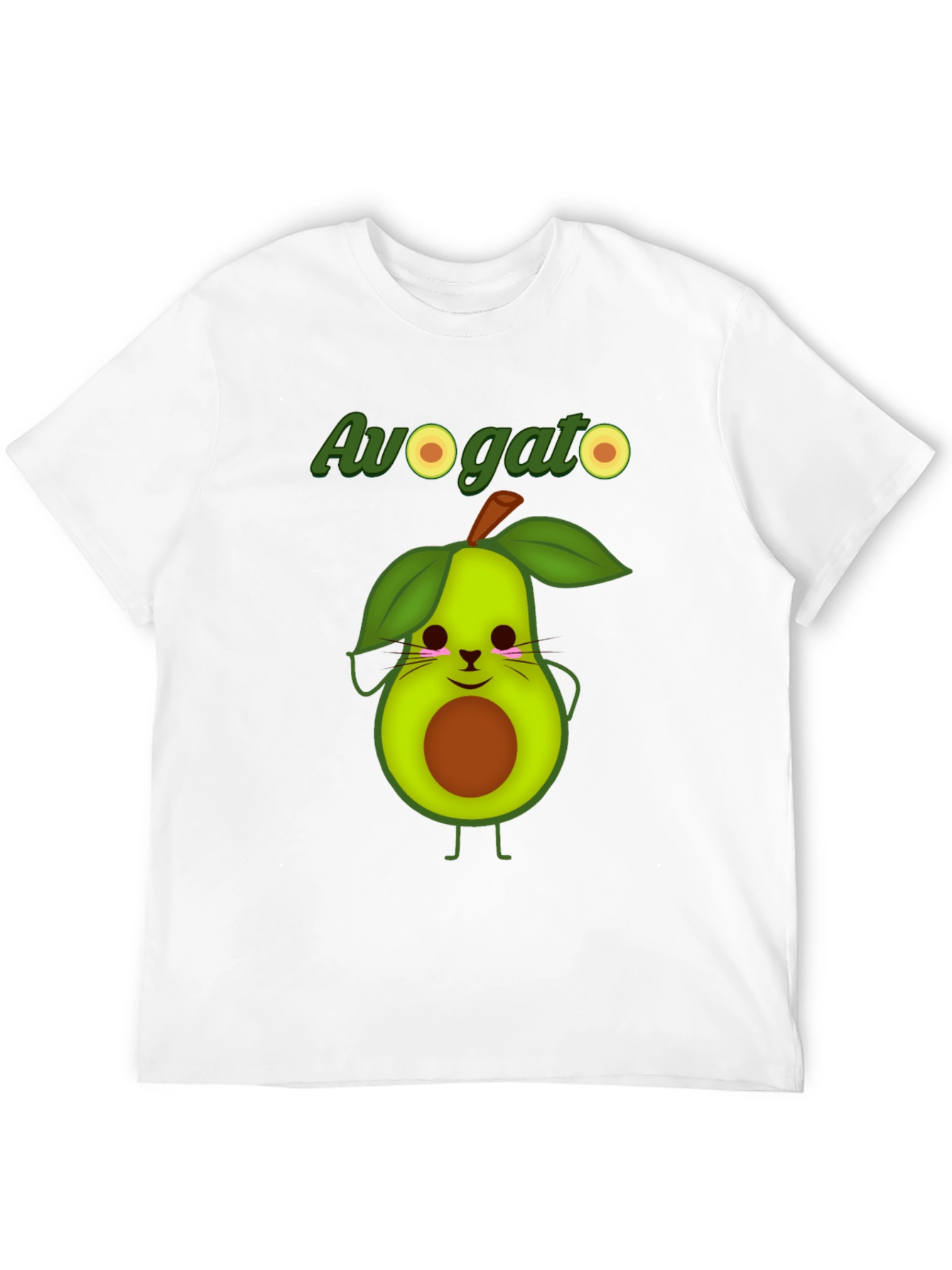 Avogato Graphic T-Shirt - Funny Avocado Cat Tee