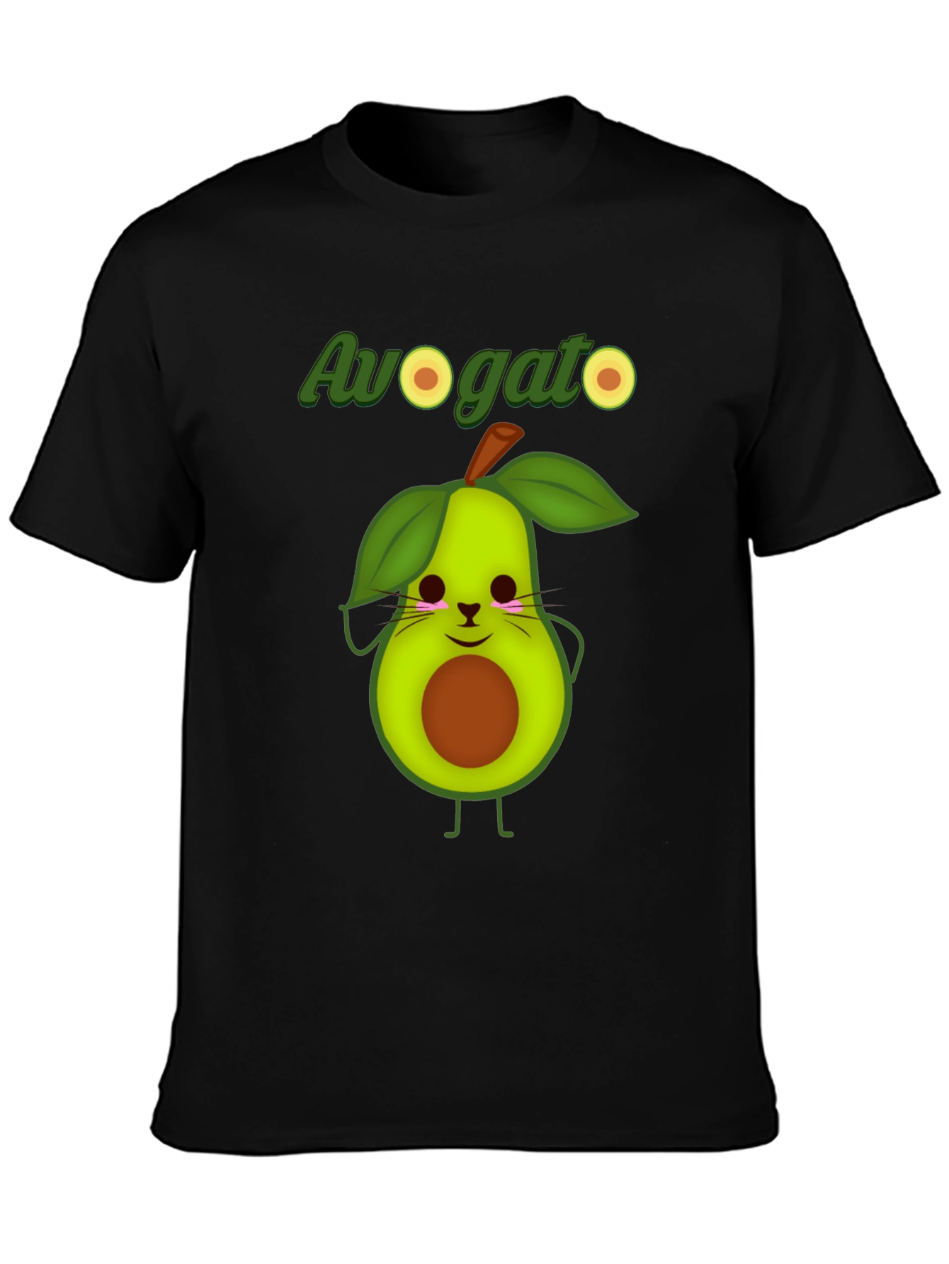 Avogato Graphic T-Shirt - Funny Avocado Cat Tee