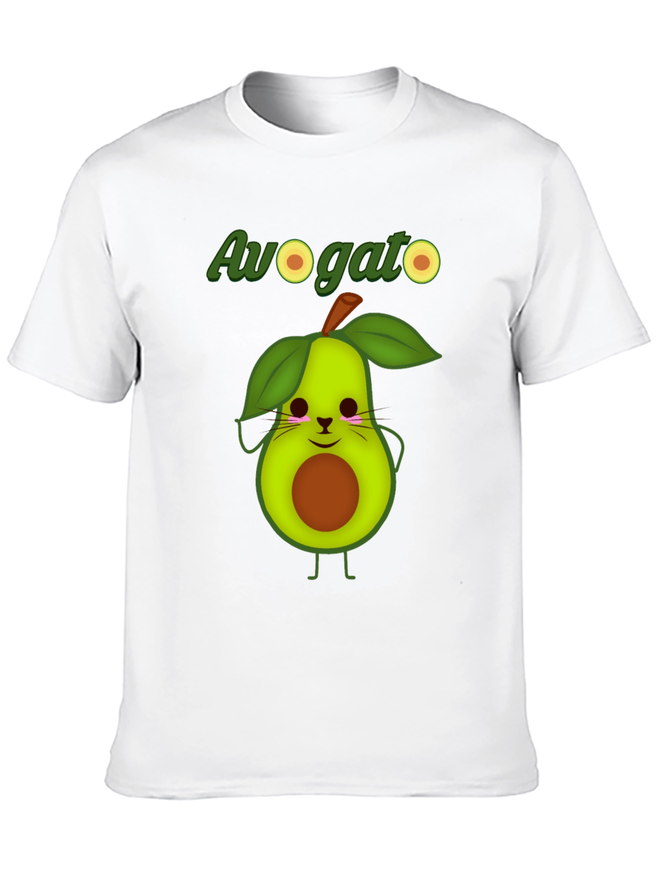 Avogato Graphic T-Shirt - Funny Avocado Cat Tee