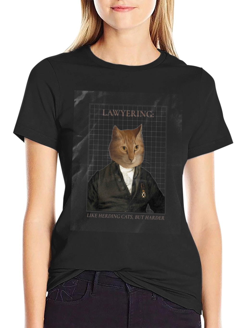 Lawyering Cat Graphic Tee - Herding Cats But Harder!