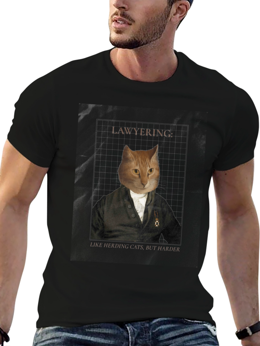 Lawyering Cat Graphic Tee - Herding Cats But Harder!