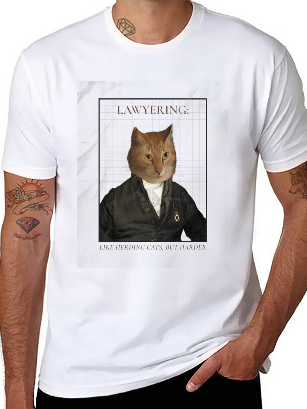 Lawyering Cat Graphic Tee - Herding Cats But Harder!
