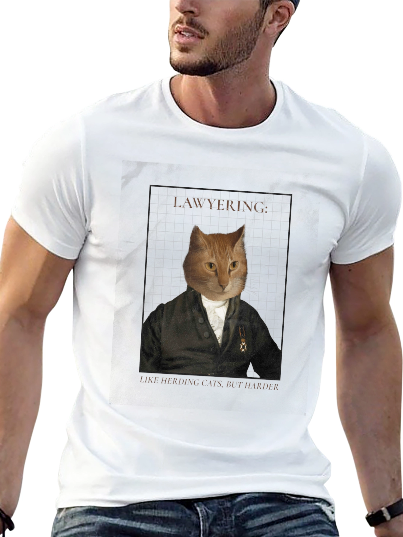 Lawyering Cat Graphic Tee - Herding Cats But Harder!