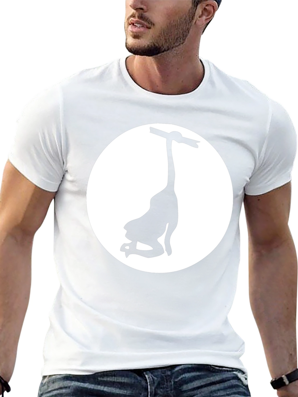 Unique Graphic Tee: Hang in There Design