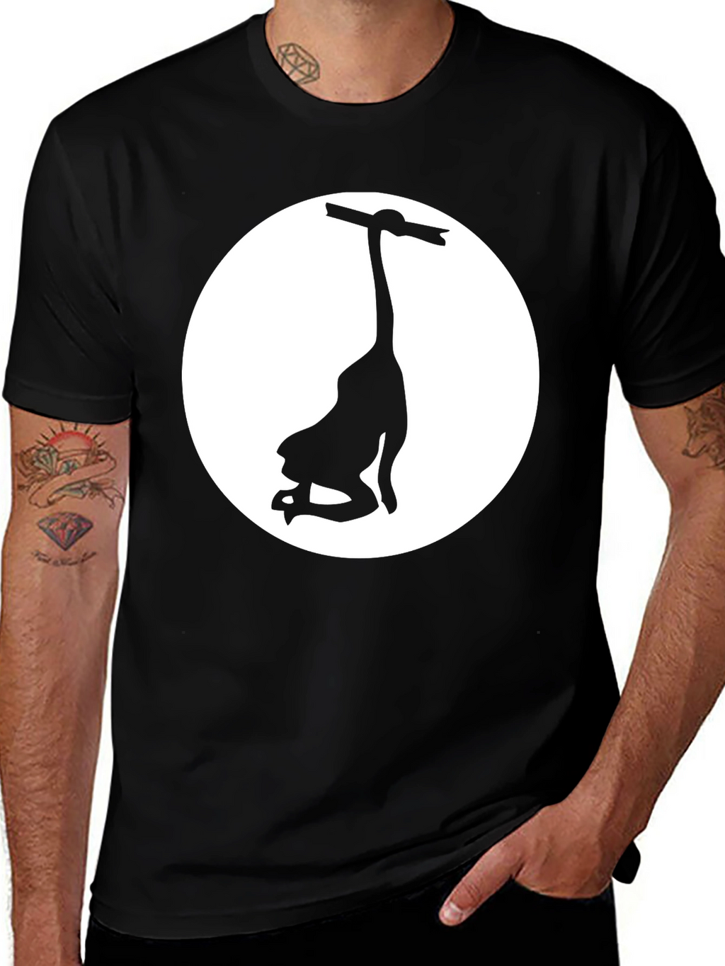Unique Graphic Tee: Hang in There Design