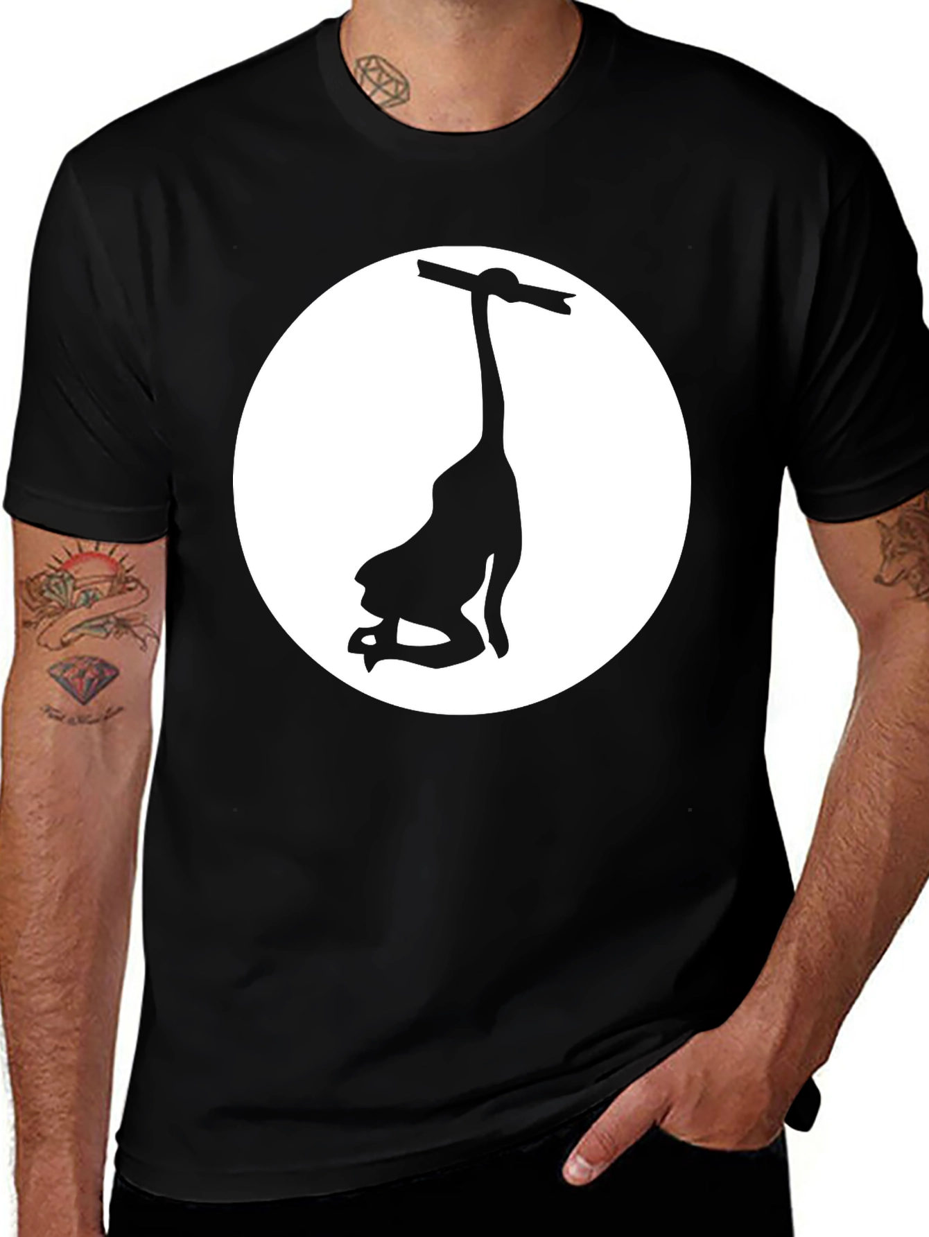 Unique Graphic Tee: Hang in There Design