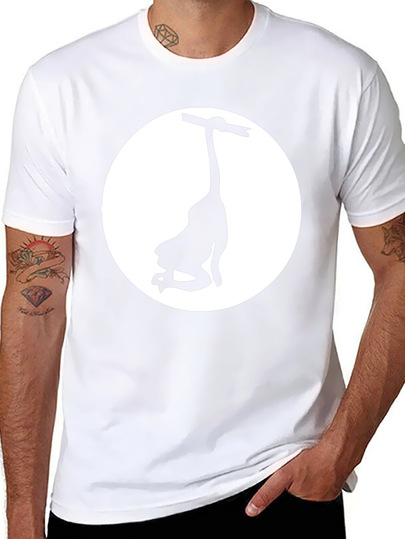 Unique Graphic Tee: Hang in There Design