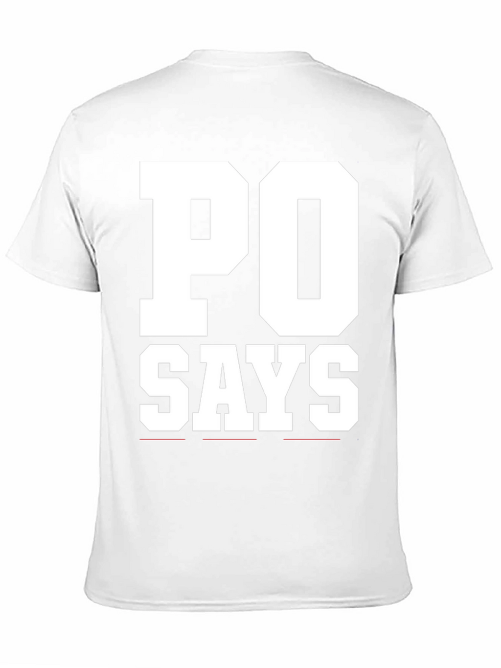 PO Says Black Graphic T-Shirt