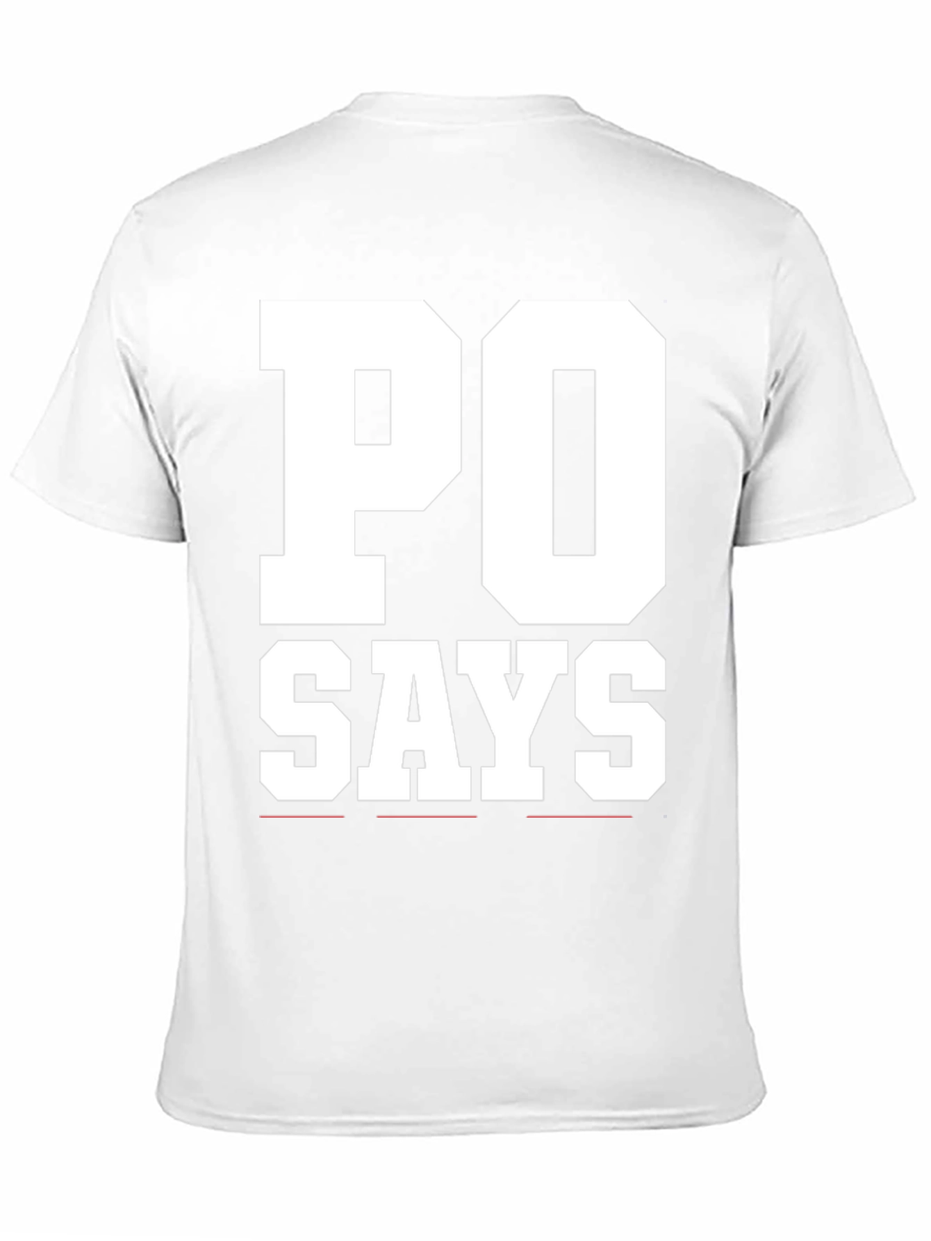 PO Says Black Graphic T-Shirt