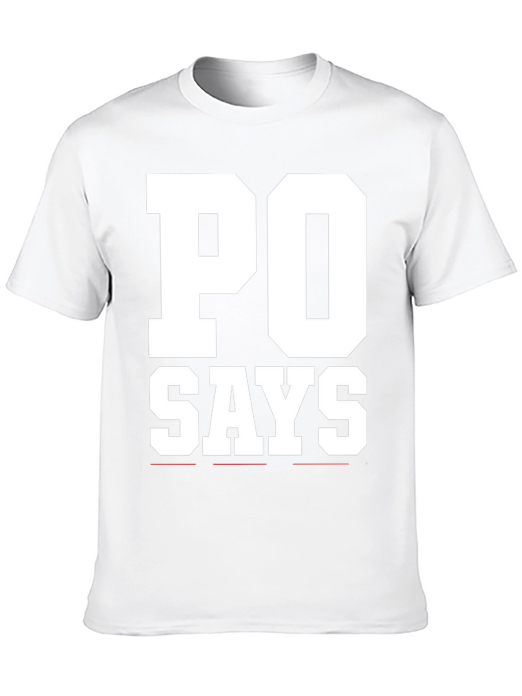 PO Says Black Graphic T-Shirt