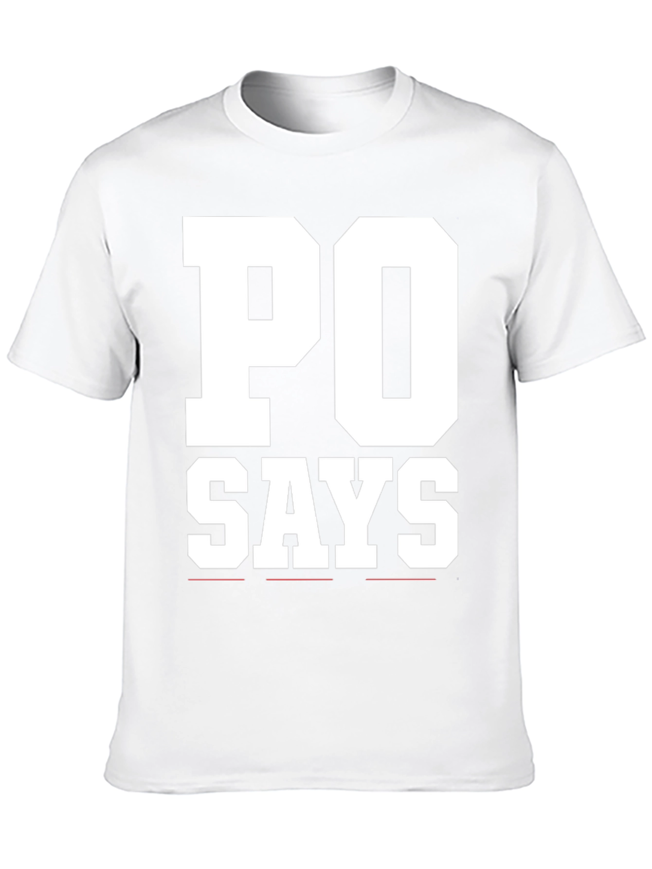 PO Says Black Graphic T-Shirt