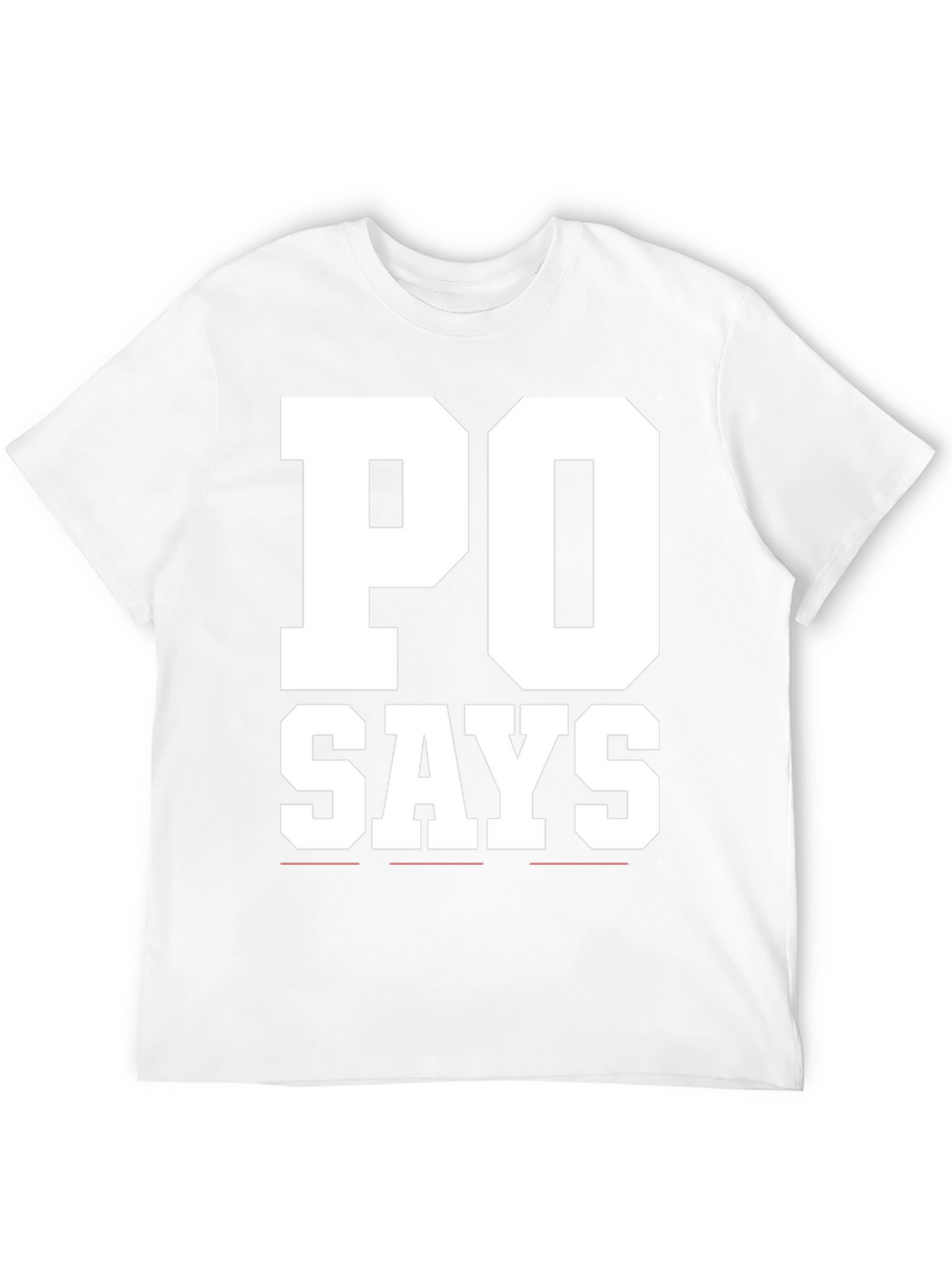PO Says Black Graphic T-Shirt