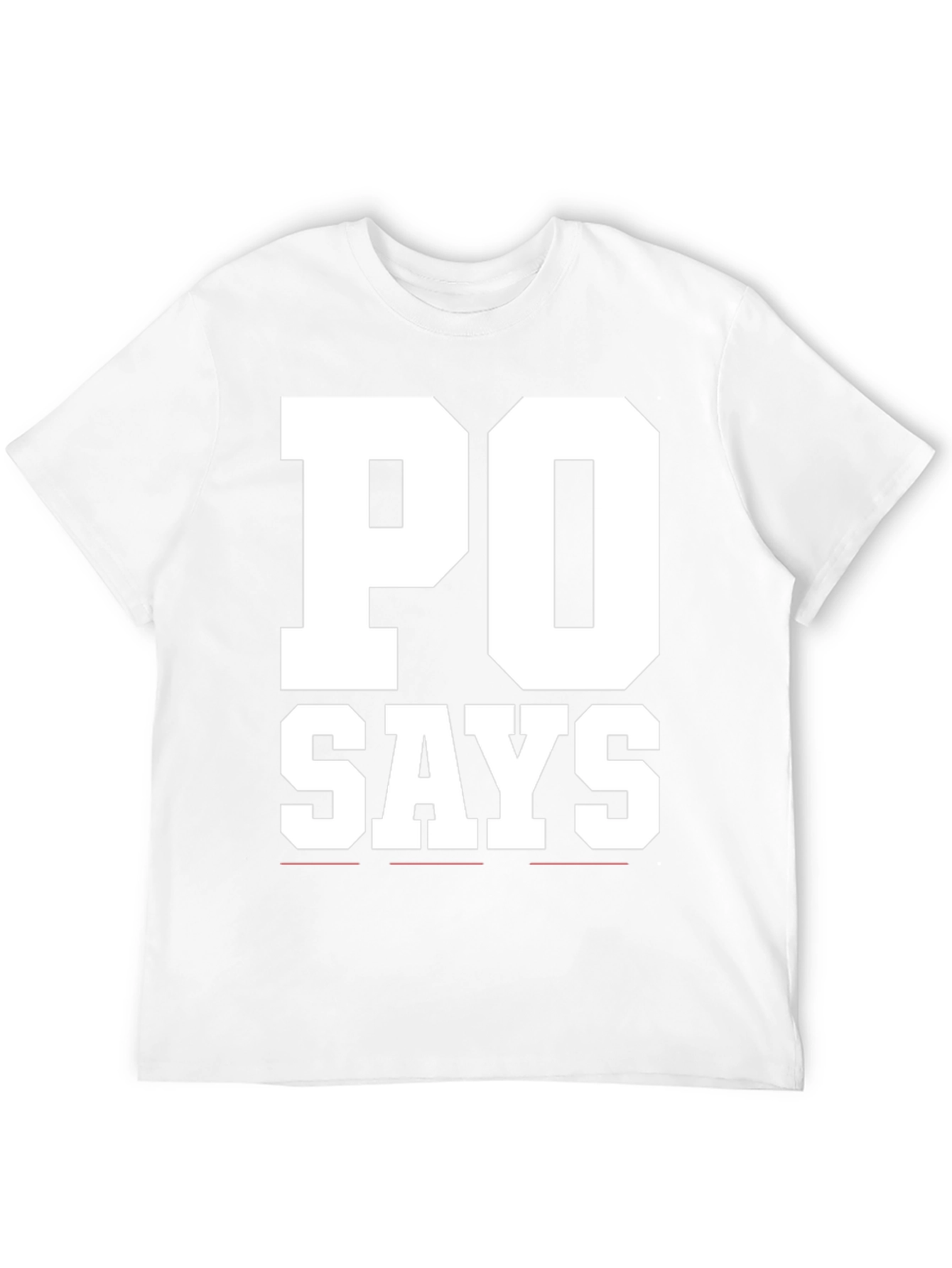 PO Says Black Graphic T-Shirt