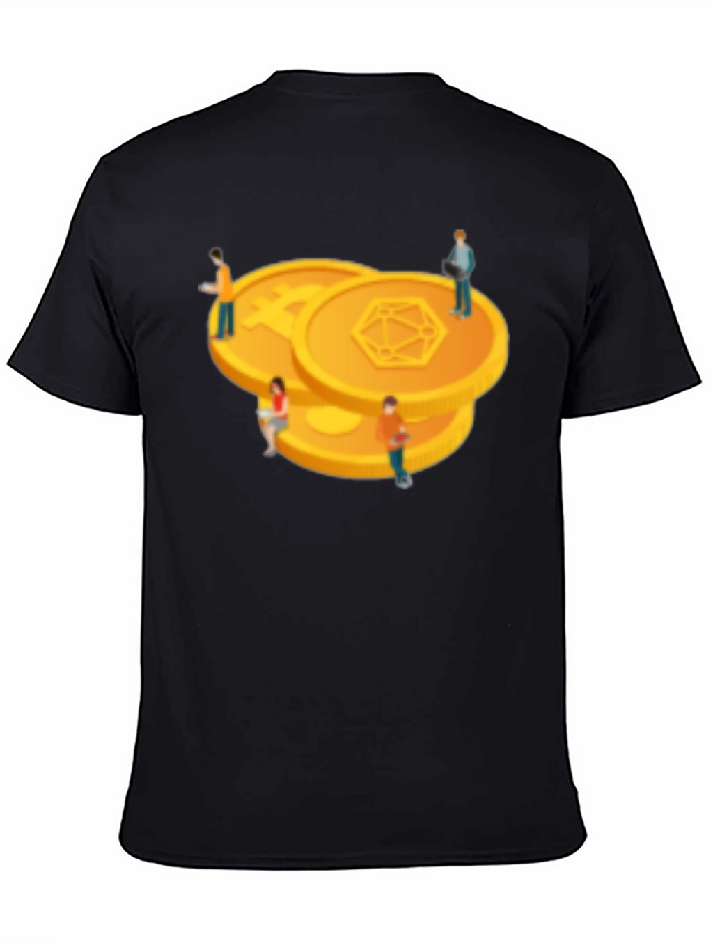 Crypto Coin Graphic Tee - Modern Black T-Shirt