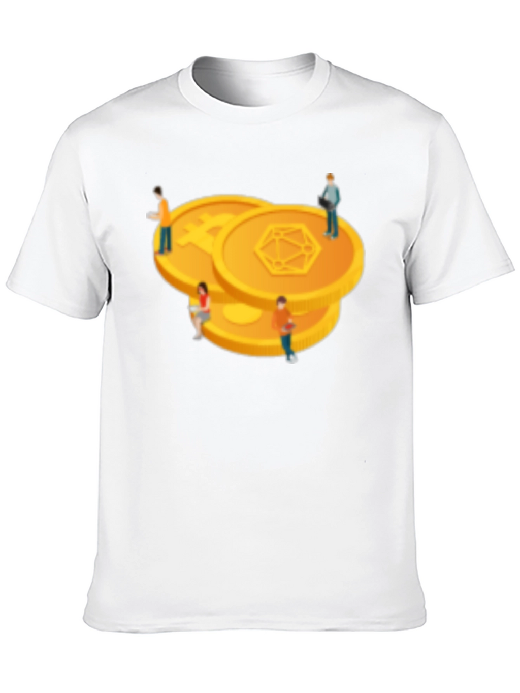 Crypto Coin Graphic Tee - Modern Black T-Shirt