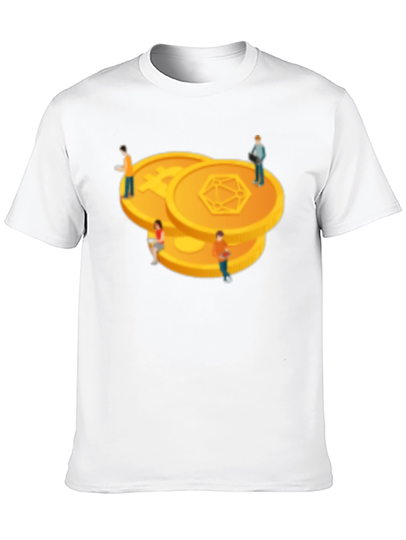 Crypto Coin Graphic Tee - Modern Black T-Shirt