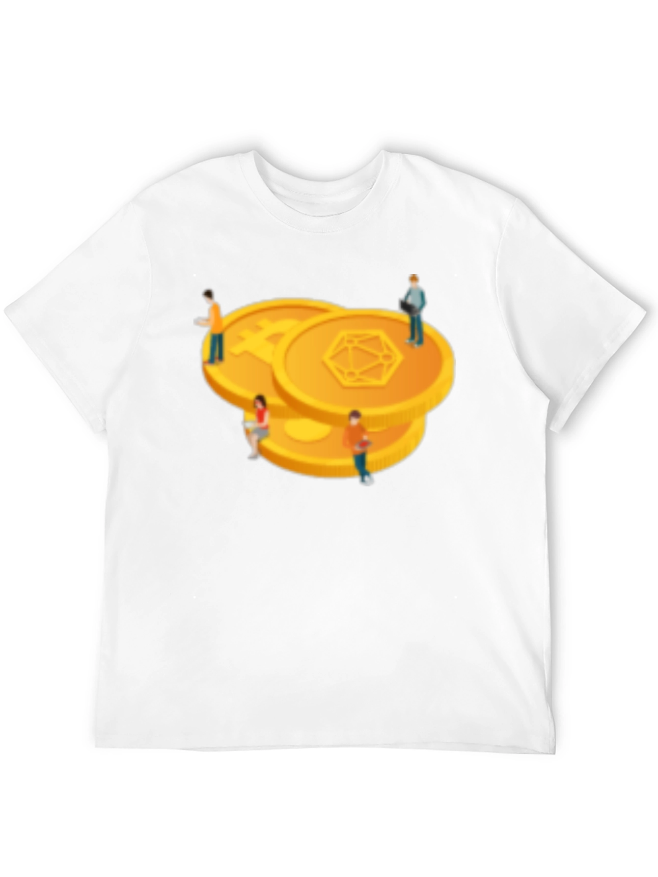 Crypto Coin Graphic Tee - Modern Black T-Shirt