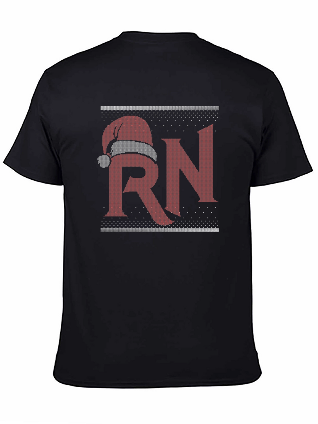 RN Santa Hat Christmas Sweater Style T-Shirt