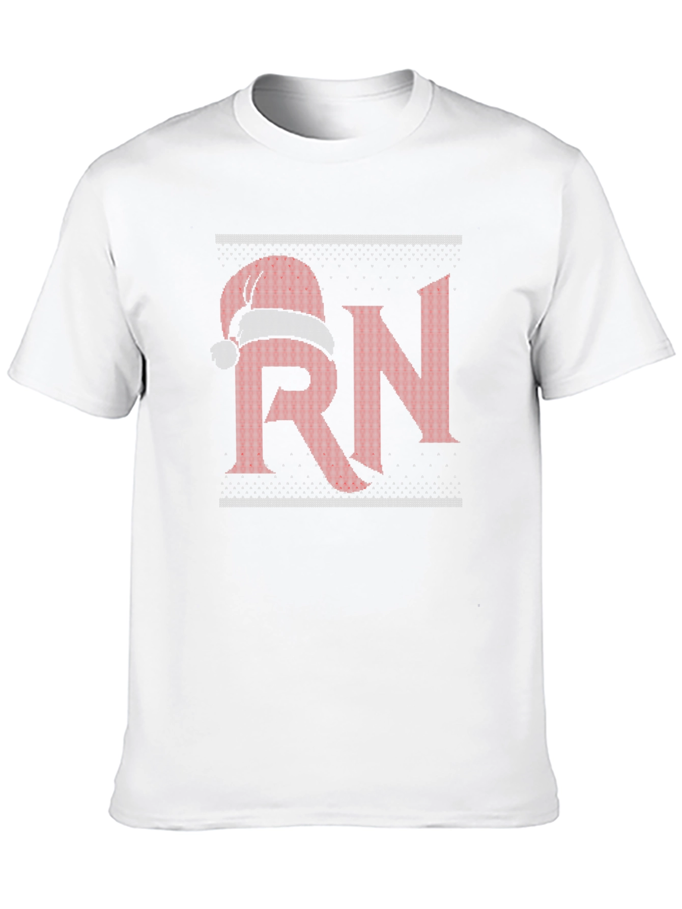 RN Santa Hat Christmas Sweater Style T-Shirt