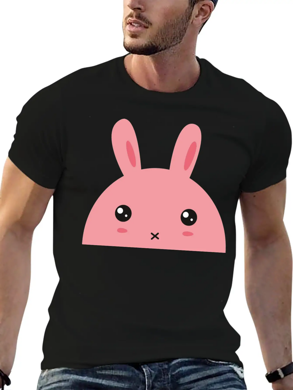 Rabbit - Cute Rabbit Breathable Graphic T-Shirt – Perfect For Casual Days