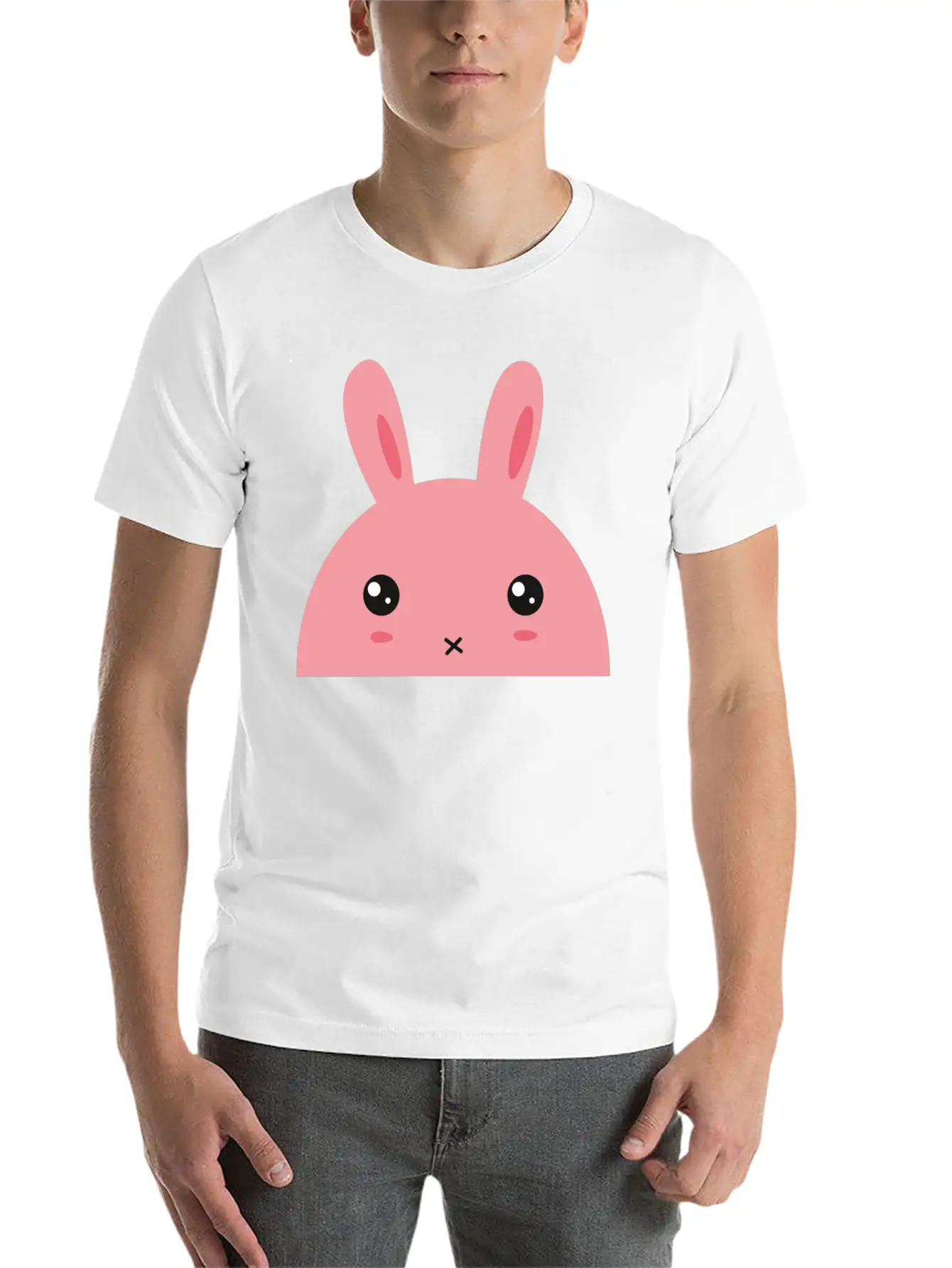 Rabbit - Cute Rabbit Breathable Graphic T-Shirt – Perfect For Casual Days