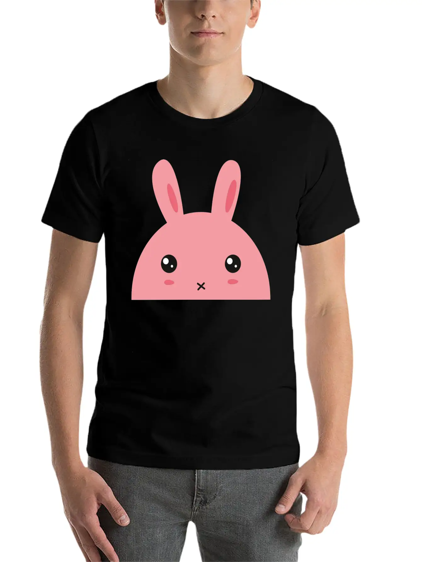 Rabbit - Cute Rabbit Breathable Graphic T-Shirt – Perfect For Casual Days
