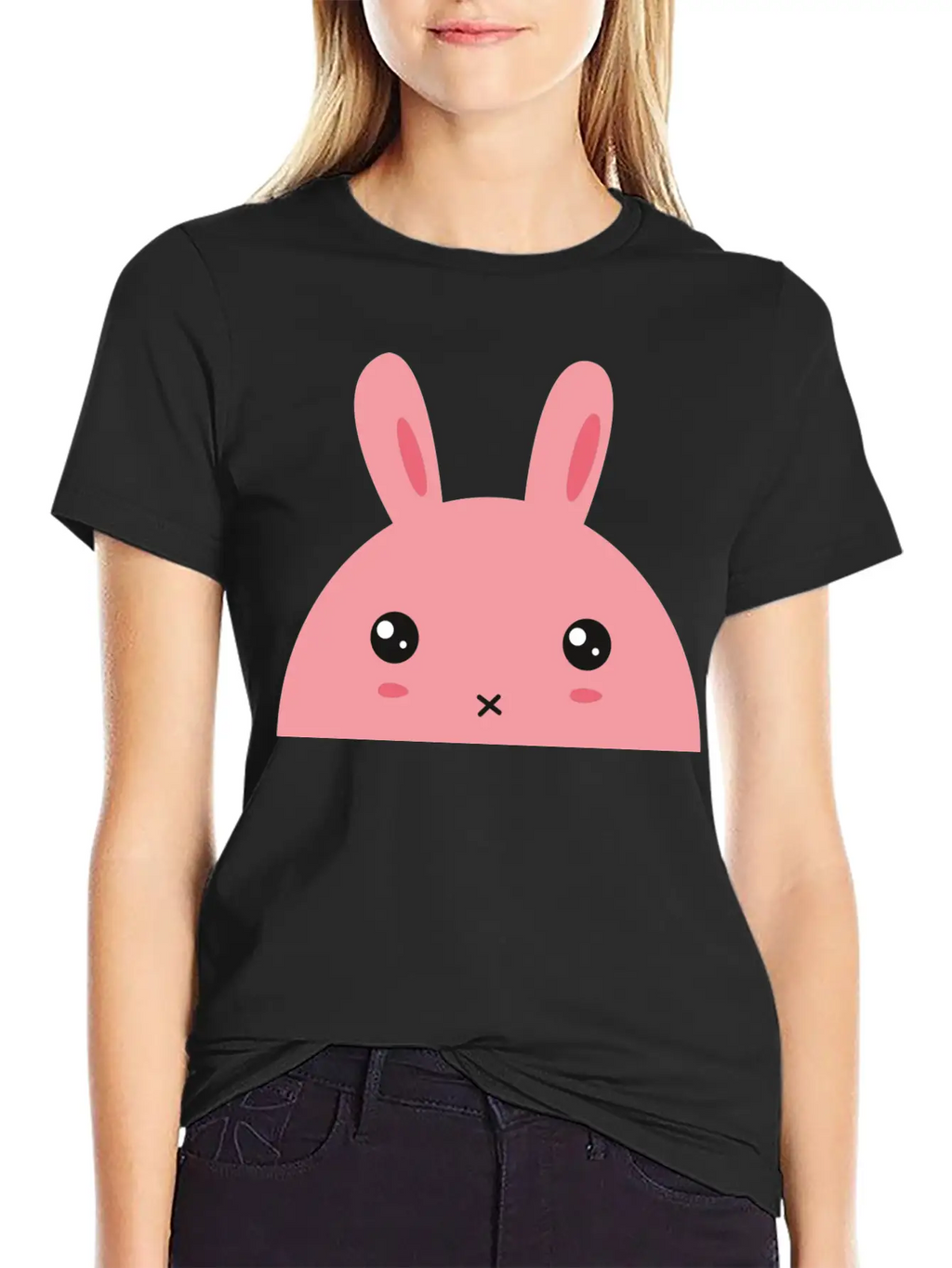 Rabbit - Cute Rabbit Breathable Graphic T-Shirt – Perfect For Casual Days