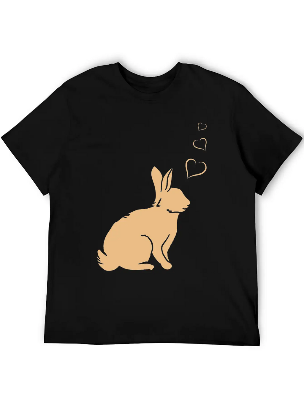 Rabbit Hearts - Easter Bunny Hearts - Cute Rabbit Basic Graphic T-Shirt – Daily Comfort In Soft Cotton