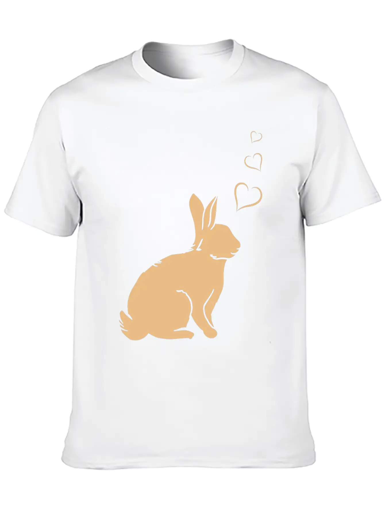 Rabbit Hearts - Easter Bunny Hearts - Cute Rabbit Basic Graphic T-Shirt – Daily Comfort In Soft Cotton