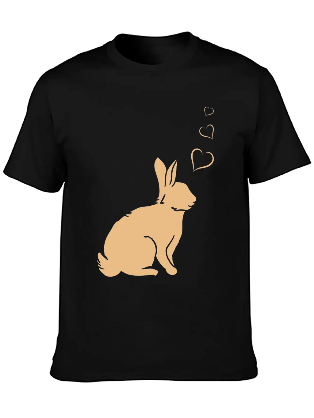 Rabbit Hearts - Easter Bunny Hearts - Cute Rabbit Basic Graphic T-Shirt – Daily Comfort In Soft Cotton