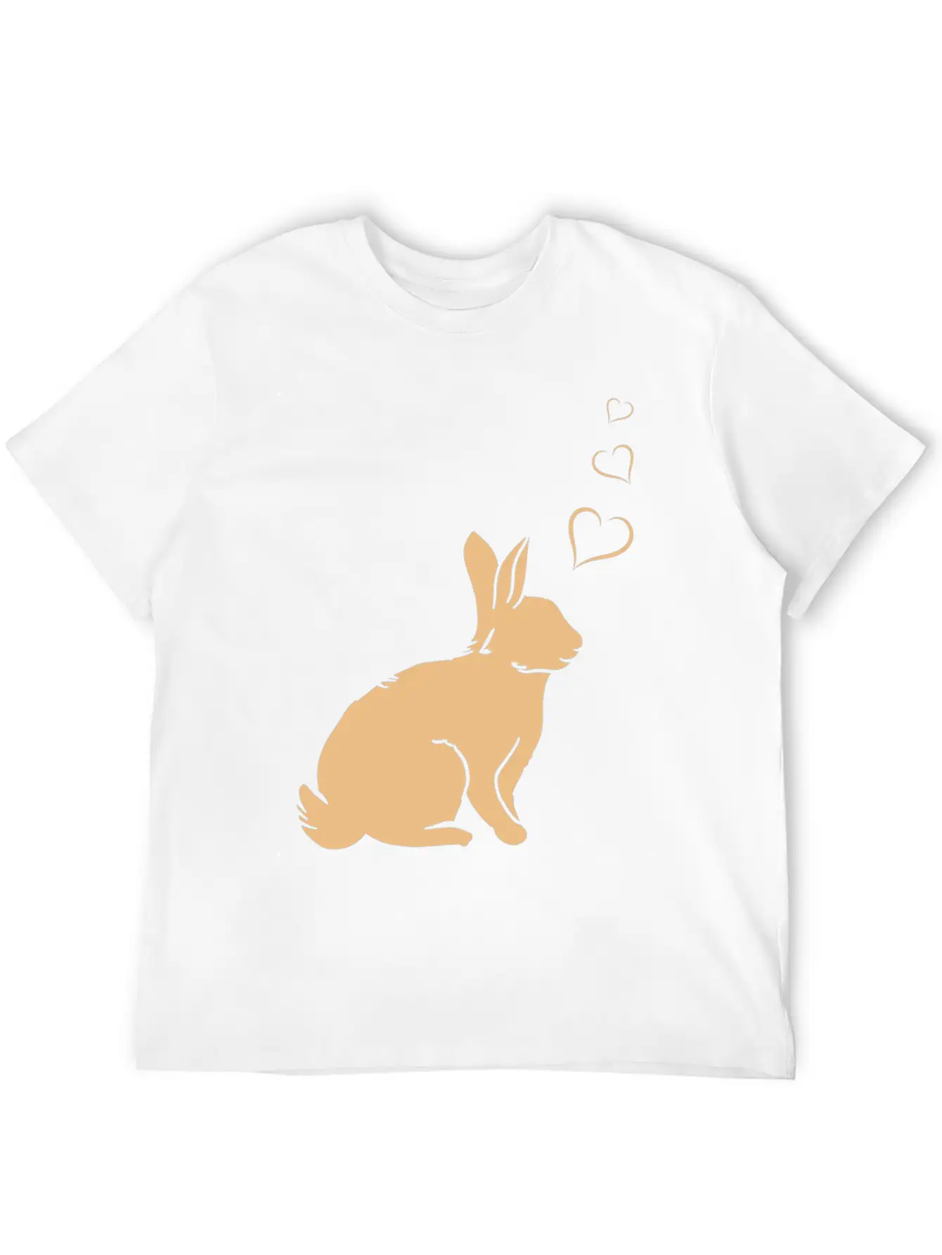 Rabbit Hearts - Easter Bunny Hearts - Cute Rabbit Basic Graphic T-Shirt – Daily Comfort In Soft Cotton