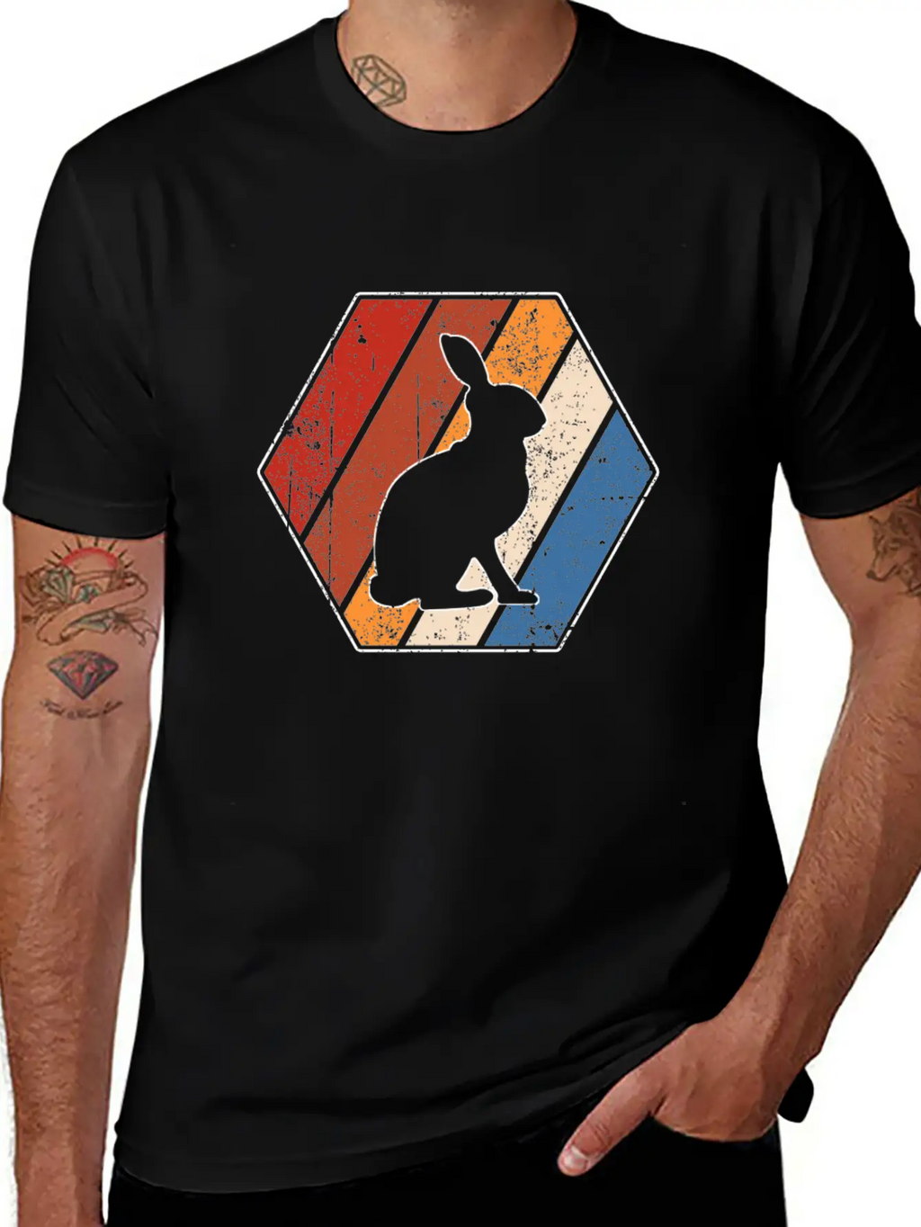 Rabbit Retro Essential Cotton Tee For Daily Outfits – Unisex Style