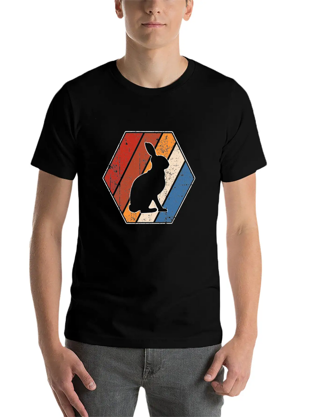 Rabbit Retro Essential Cotton Tee For Daily Outfits – Unisex Style