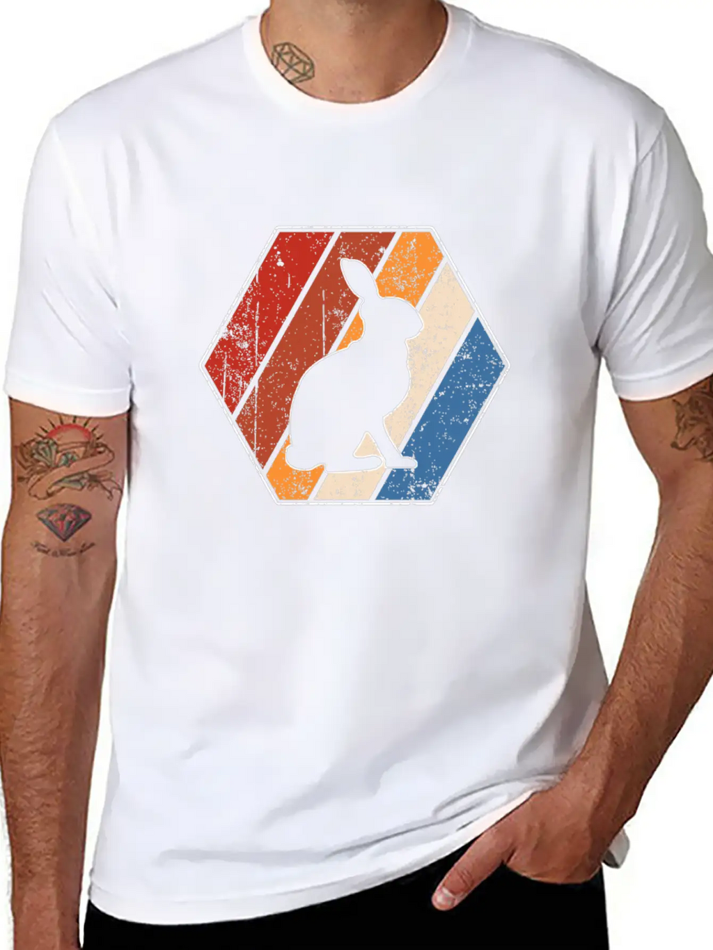 Rabbit Retro Essential Cotton Tee For Daily Outfits – Unisex Style