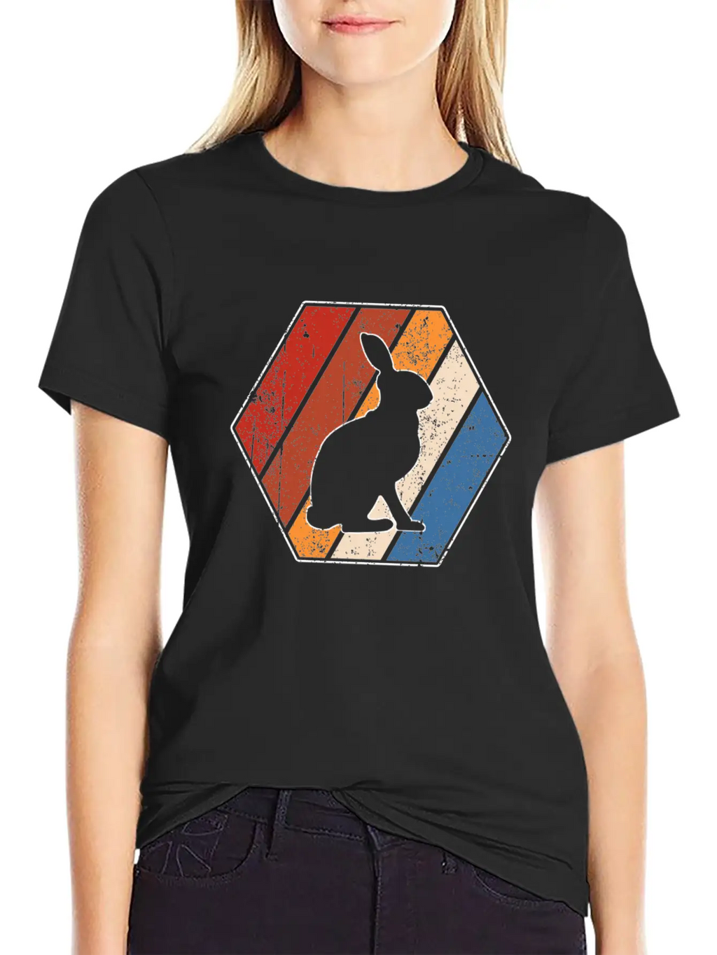 Rabbit Retro Essential Cotton Tee For Daily Outfits – Unisex Style