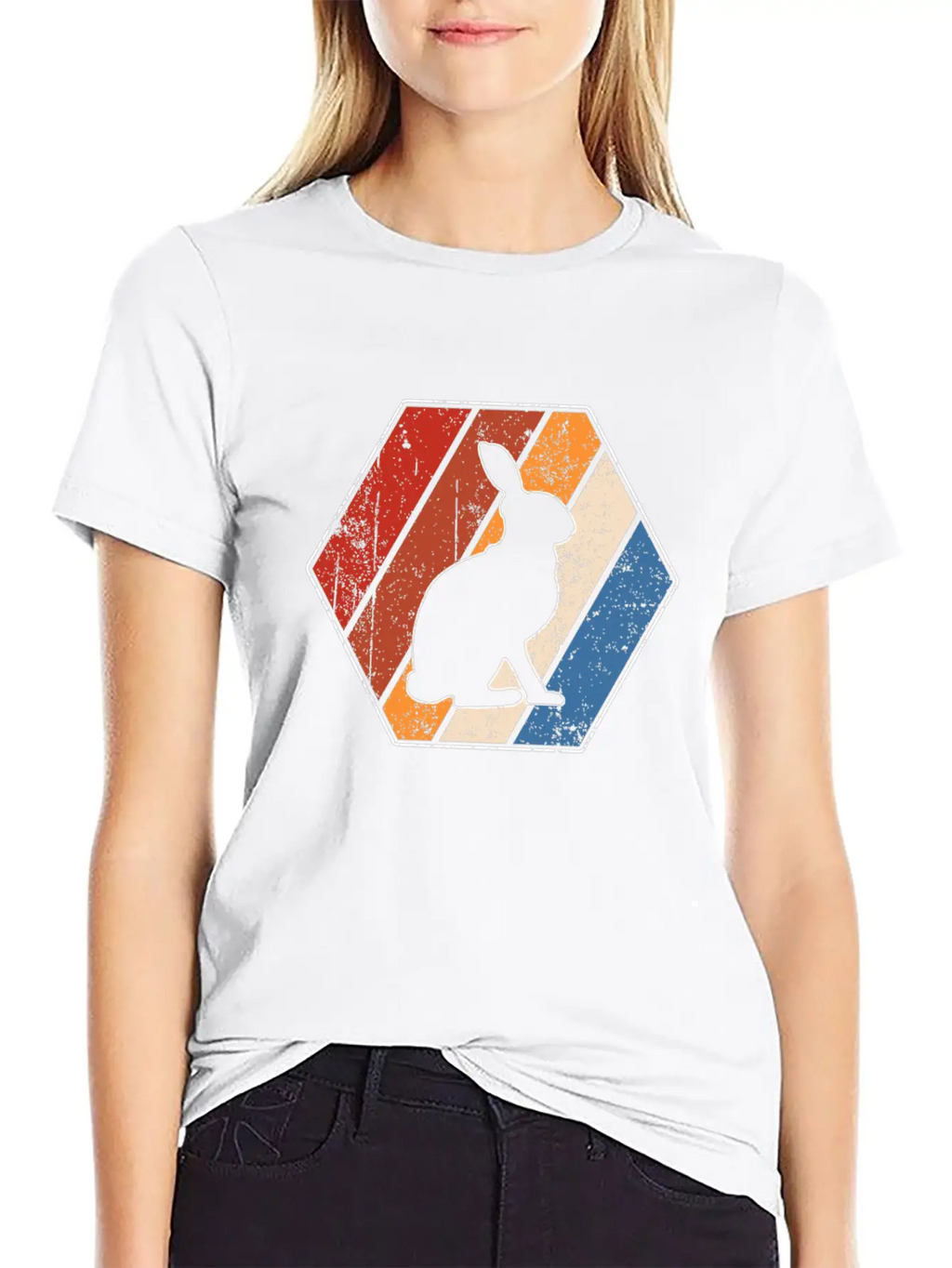 Rabbit Retro Essential Cotton Tee For Daily Outfits – Unisex Style