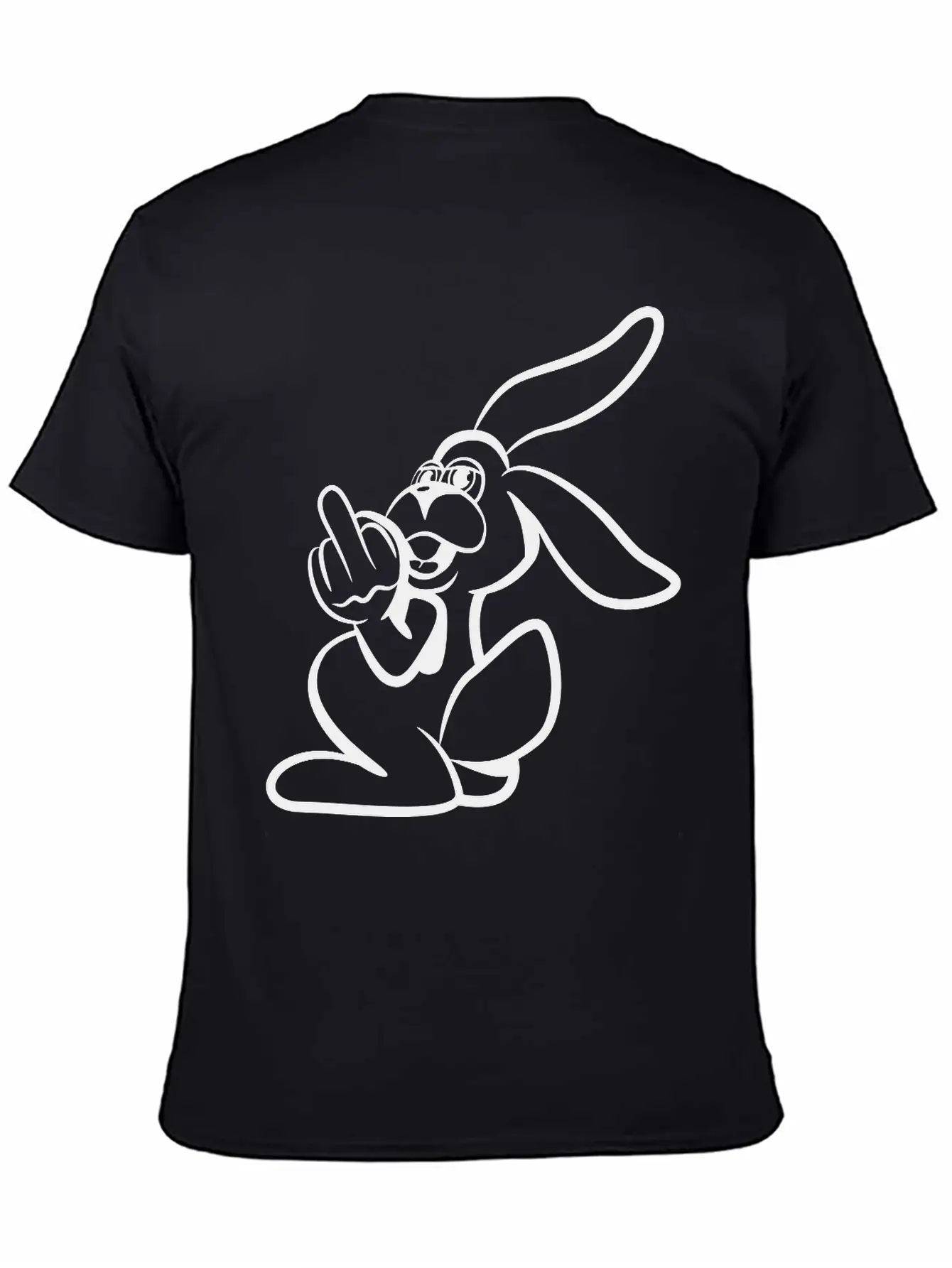 Rabbit Stinkefinger Middle Finger Basic Graphic T-Shirt – Daily Comfort In Soft Cotton