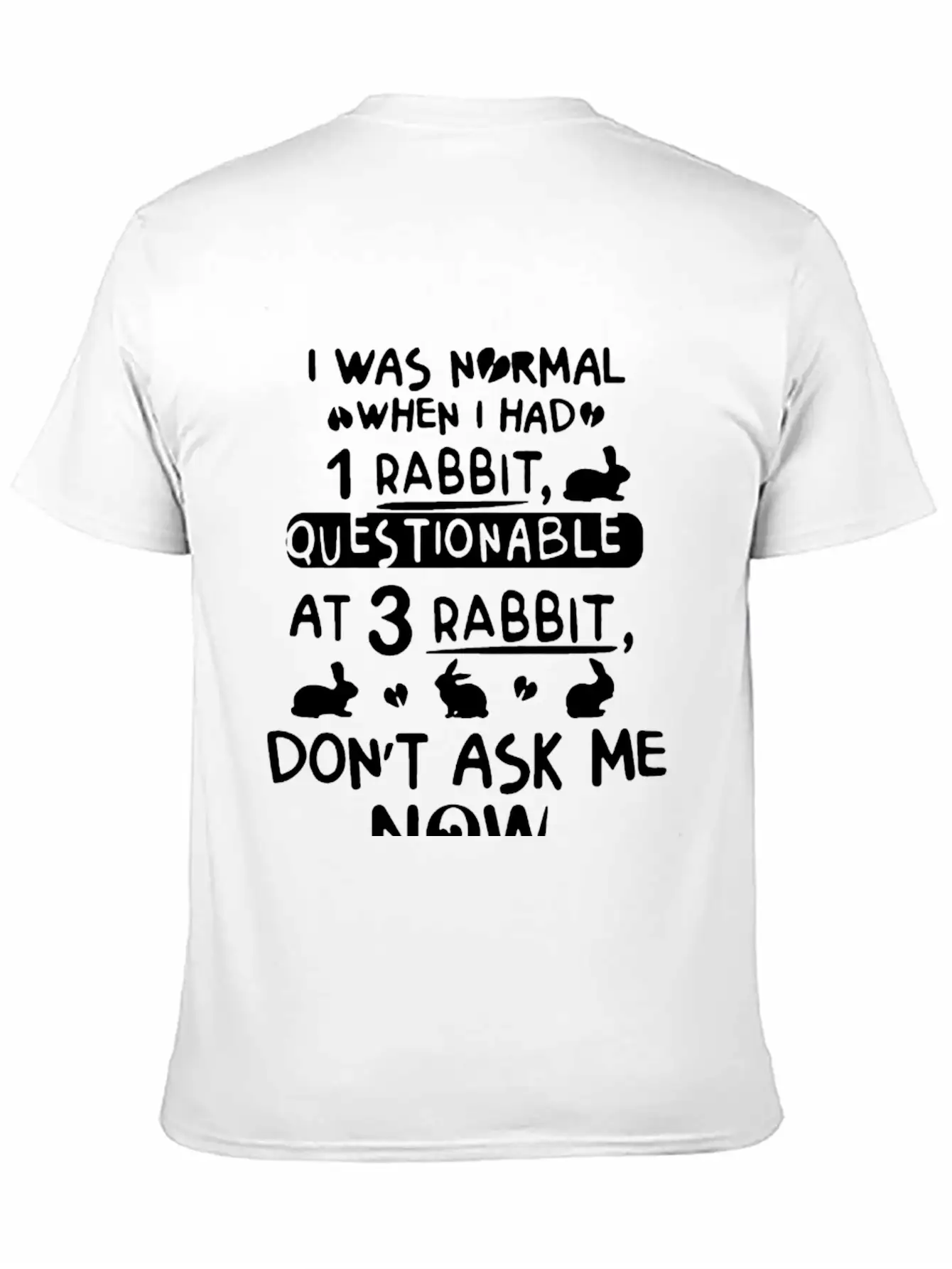 Rabbit Tee Shirt Timeless Short Sleeve Tee – Comfy And Minimalist Design
