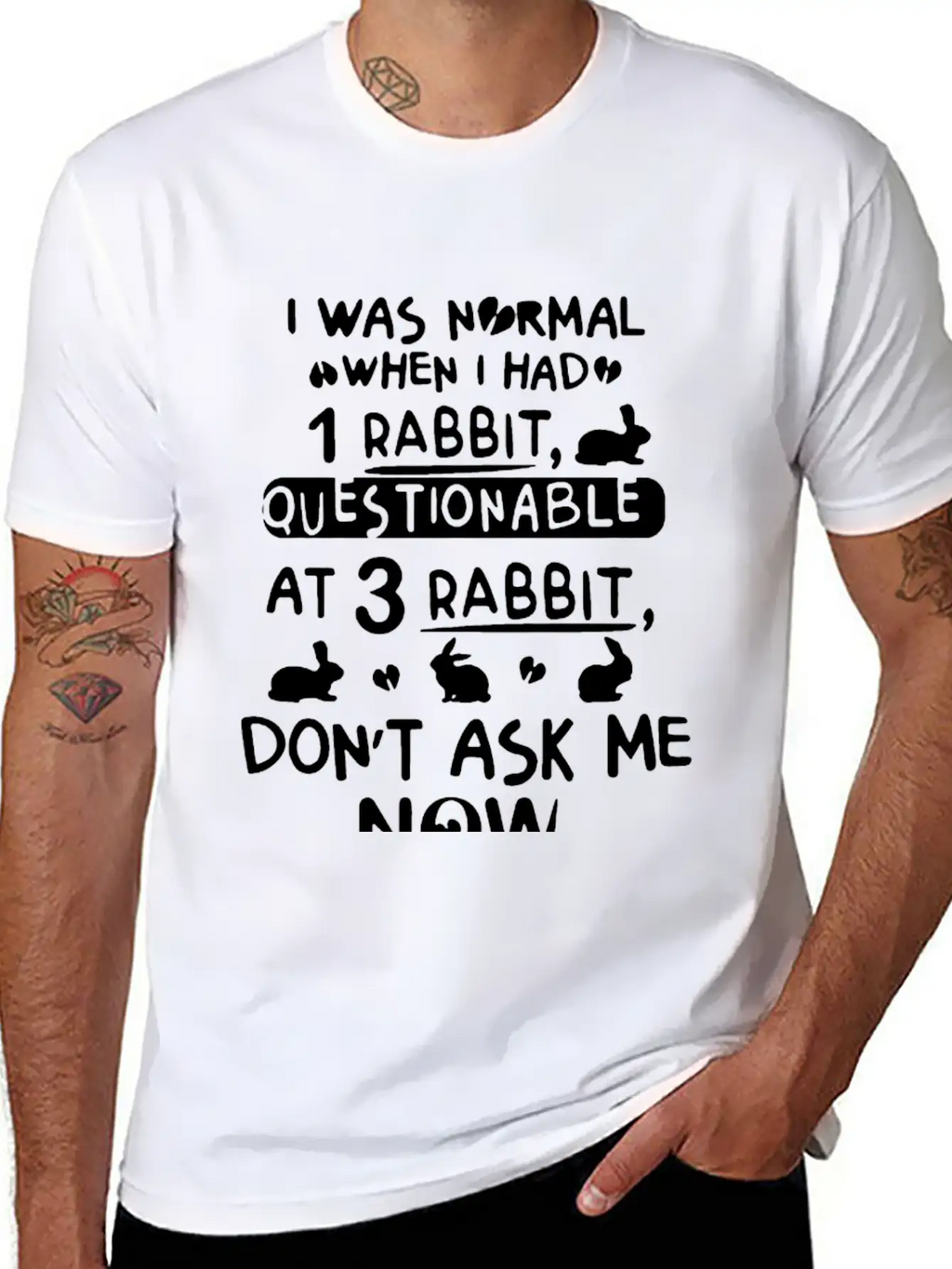 Rabbit Tee Shirt Timeless Short Sleeve Tee – Comfy And Minimalist Design