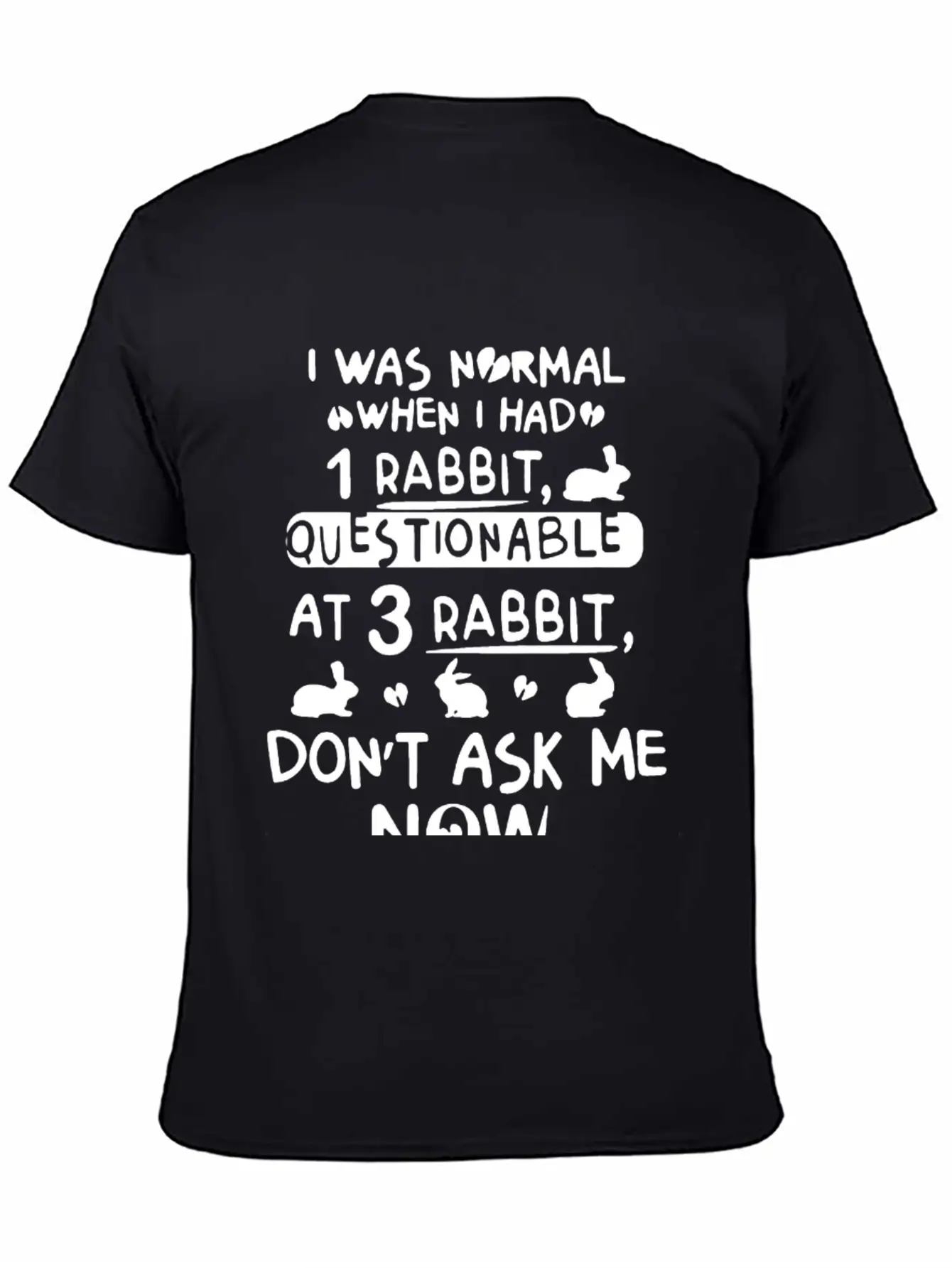 Rabbit Tee Shirt Timeless Short Sleeve Tee – Comfy And Minimalist Design