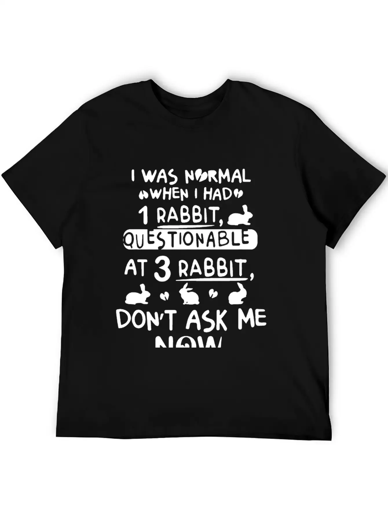 Rabbit Tee Shirt Timeless Short Sleeve Tee – Comfy And Minimalist Design