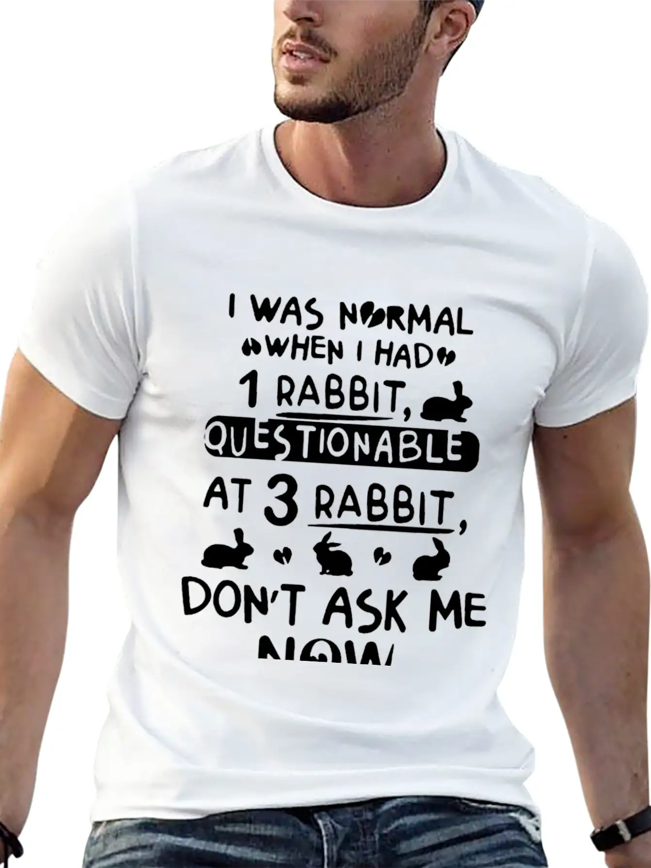 Rabbit Tee Shirt Timeless Short Sleeve Tee – Comfy And Minimalist Design