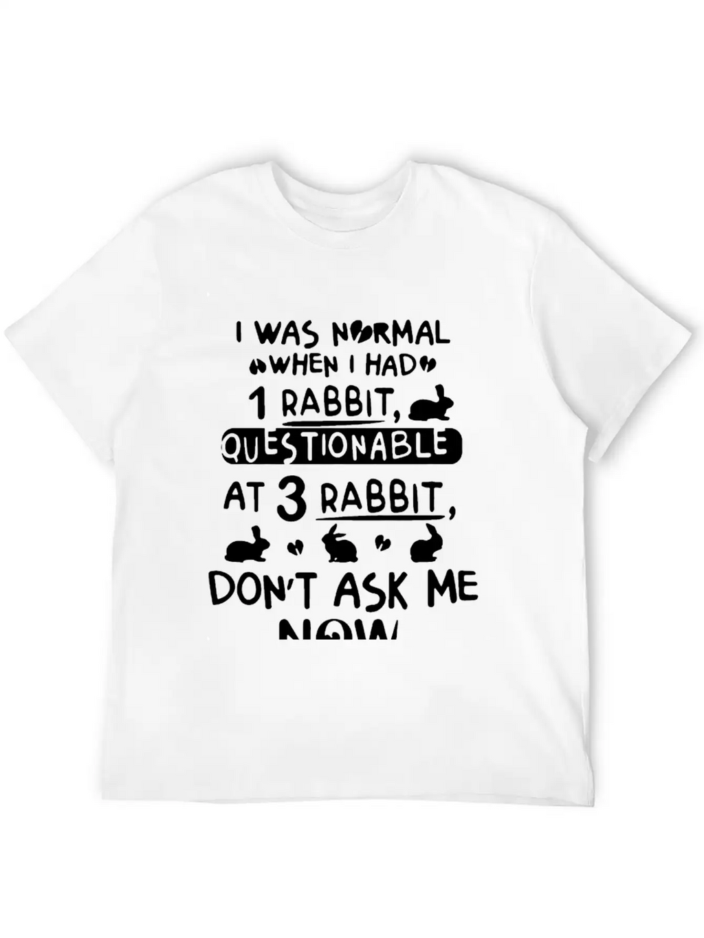 Rabbit Tee Shirt Timeless Short Sleeve Tee – Comfy And Minimalist Design