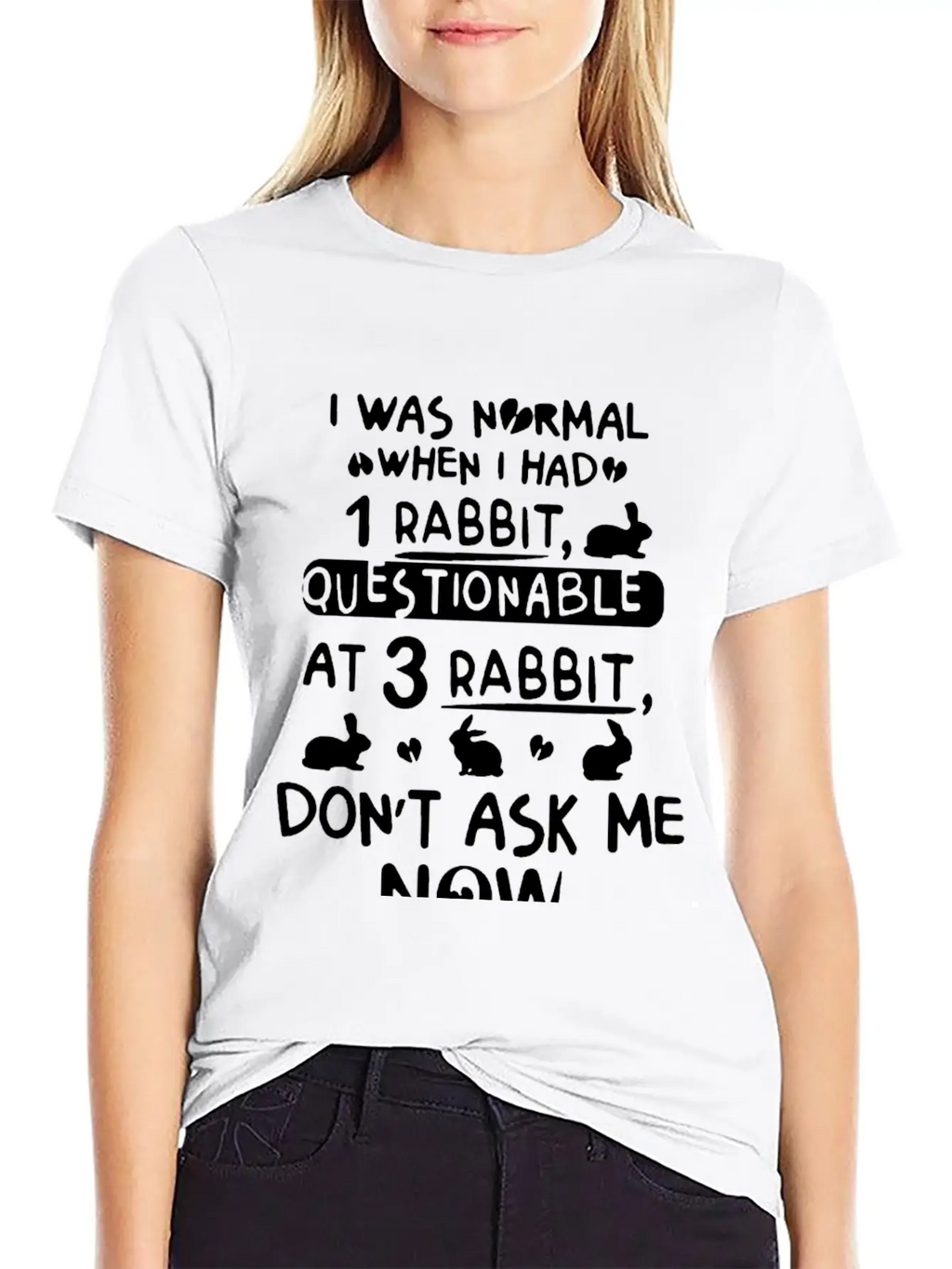 Rabbit Tee Shirt Timeless Short Sleeve Tee – Comfy And Minimalist Design
