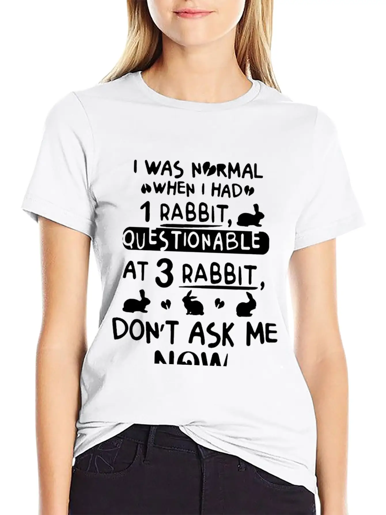 Rabbit Tee Shirt Timeless Short Sleeve Tee – Comfy And Minimalist Design