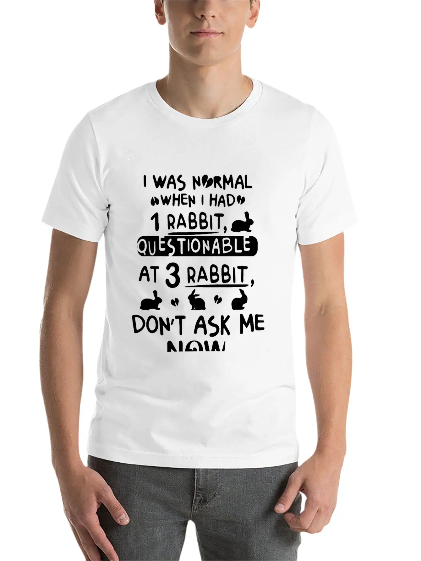 Rabbit Tee Shirt Timeless Short Sleeve Tee – Comfy And Minimalist Design